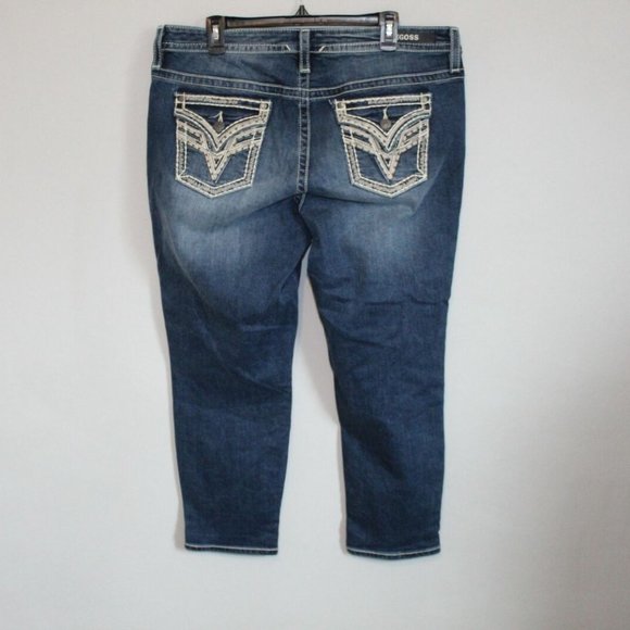 VIGOSS Capri Heritage Fit Jeans Thick Stitch Women's Size 16 H12054 - Picture 9 of 12